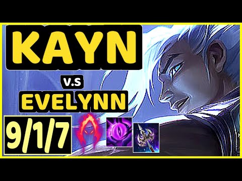 DARDOCH (KAYN) vs EVELYNN - 9/1/7 KDA JUNGLE CHALLENGER GAMEPLAY - NA