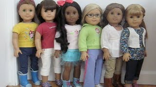 All of my AmericanGirl dolls as of September 2012