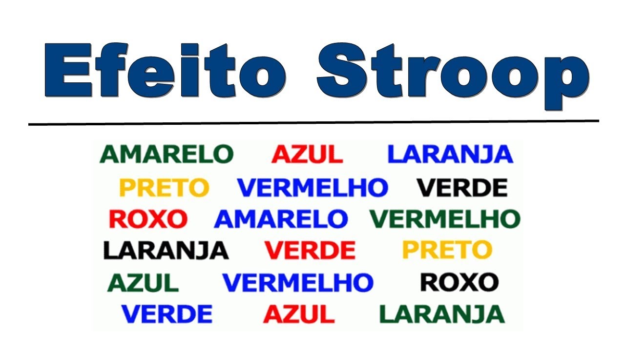 Efeito Stroop  - Teste e Explicação