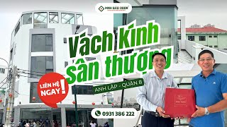 Thi công vách kính tầng thượng siêu chill tại quận 8 l MINH BẢO SLIM DOOR