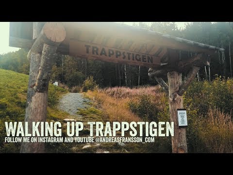 Hiking up Trappstigen in Järvsö, Hälsingland