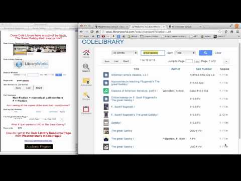 Library World Cole Library Catalog Tutorial
