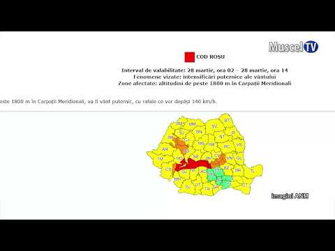 Jurnal MUSCEL TV 27.03.2023 Coduri  de vânt şi viscol