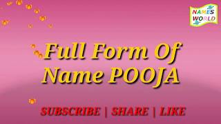 Full Form Meaning and Lucky Number of Name POOJA