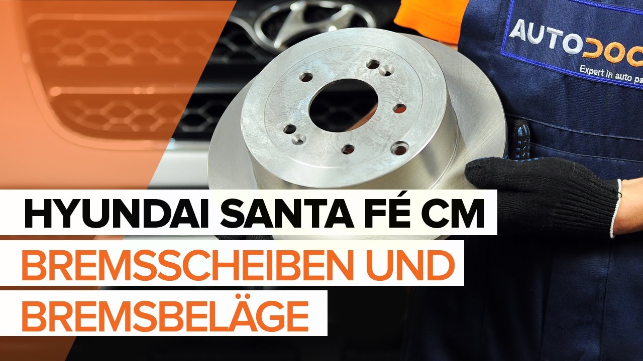 Wie Hyundai Santa Fe CM Bremsbeläge hinten wechseln - Schritt für Schritt Anleitung