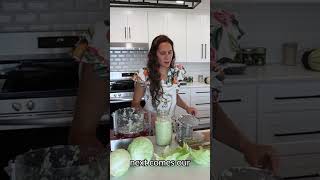 Easy homemade sauerkraut #fermentation#gutwellness #recipe #shorts