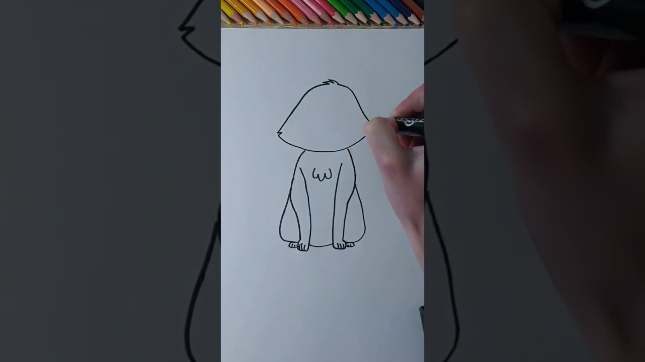 Drawing a easy cute racoon #shorts