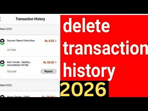 How to delete easypaisa account transaction history 2026| Delete easypaisa account transaction