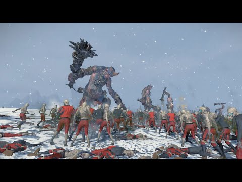 3000 Zombies VS Chaos Giants Warhammer Total War