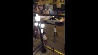 Tranny's bustin a move at Chicago Belmont red line