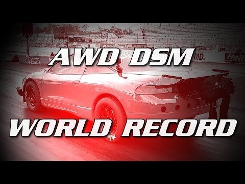 WORLD RECORD EAGLE TALON - 7.37@205 MPH - Boostin Performance Red Demon @ Maryland MIR WCF