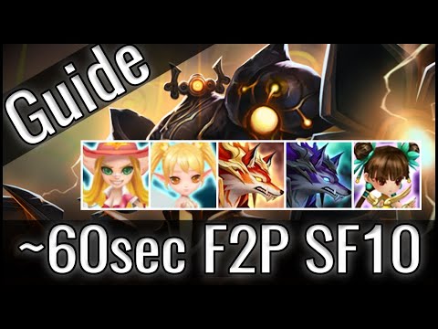 SUMMONERS WAR: ~60sec Steel Fortress (SF10) Semi Speed Team | F2P Team Guide (German / Deutsch)