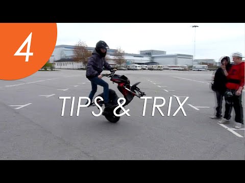 Elliot Gröndahl: TIPS & TRIX 16-20 | STUNT SCHOOL how to learn wheelie guide motorcycle & scooter