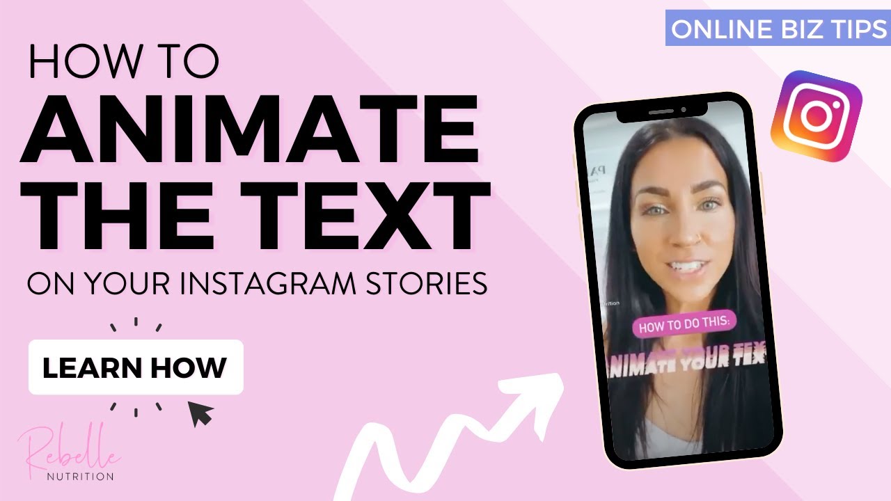 How to Animate the Text on Your Instagram Stories  #shorts // REBELLE NUTRITION