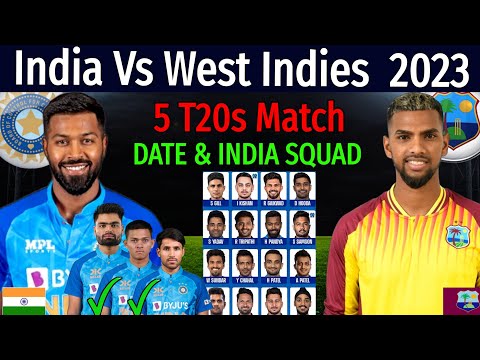 India Vs West Indies T20 Series 2023 - Schedule & India Team Squad | Ind Vs WI T20 Series 2023 Squad