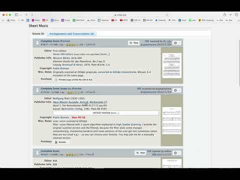 IMSLP Full Tutorial (How to use, what edition to get, etc.)