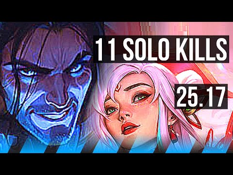 SYLAS vs IRELIA (MID) | 11 solo kills, 56k DMG, Dominating | KR Master | 25.17