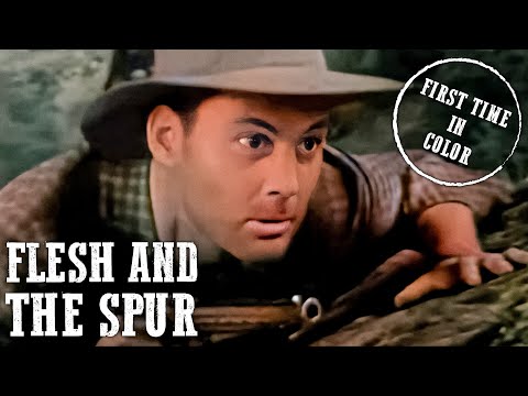 Flesh and the Spur | John Agar | Colorized | Western | English