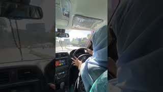 Car drive vibe  hijabs girl  crazy car love 🫶�