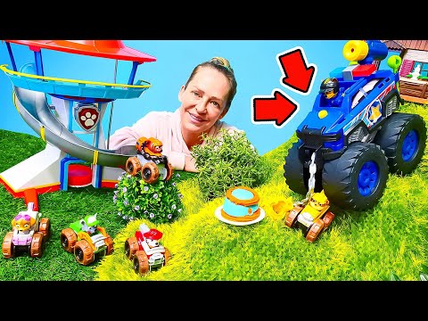 Paw Patrol Spielzeug. Paw Patrol bringt die Torte auf den Berg. Spielzeug Video für Kinder