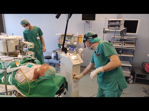 KLS Martin CO2 laser in ENT - larynx cordectomy surgery
