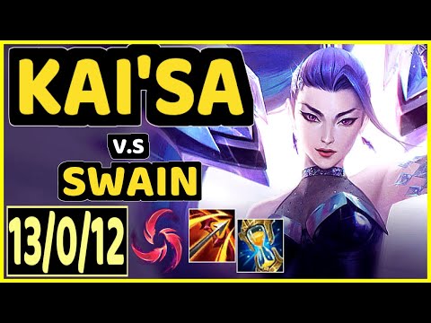 SHORTHOP (KAI'SA) vs SWAIN - 13/0/12 KDA BOTTOM ADC GAMEPLAY - NA Ranked GRANDMASTER