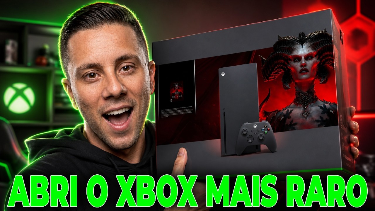 Miniatura da avaliação em vídeo de Console Microsoft Xbox Series X Bundle Diablo IV Preto