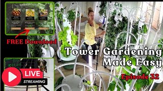 Tower Gardening Made Easy LIVE CAM #towergarden #hydroponicgardening #garden #farm #aeroponic