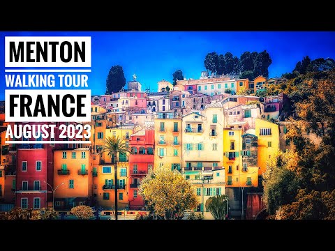 Menton France, Walking Tour | 2023 [4KUHD]