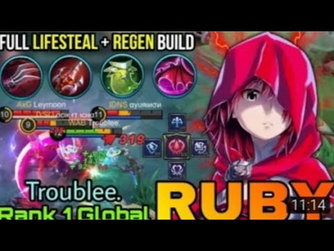 Ruby Tank Build 100% Annoying - Ruby Gameplay Mobile Legends Bangbang