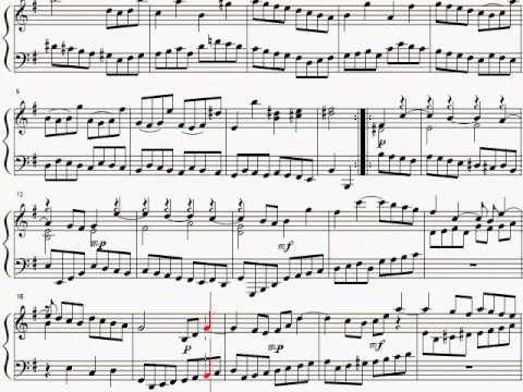 ABRSM Piano 2011-2012 Grade 5 A:1 A1 Bach BWV 830 Partital No.6 in E Minor Air Sheet Music