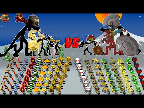 All Stick Man Icon Army VS All Zombie Item Army | STICK WAR LEGACY | STICK BATTLE
