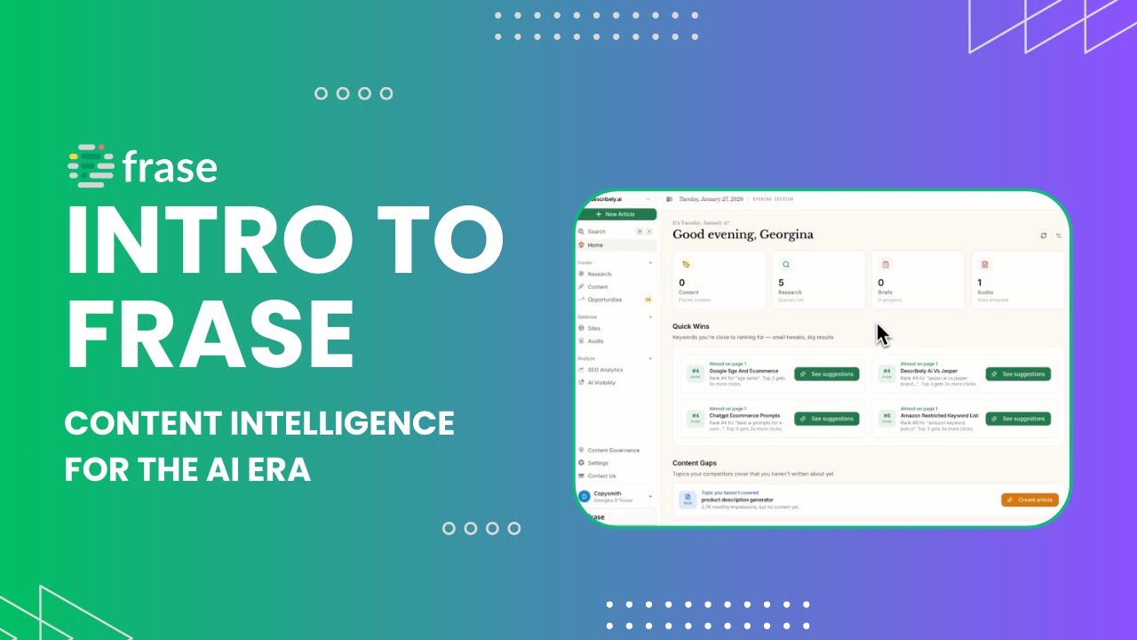 Introducing Frase: the Content Intelligence Platform for AI Search video thumbnail