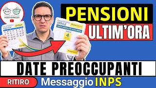 PENSIONI C’è UN PROBLEMA CON I PROSSIMI PAGAMENTI in ARRIVO - NOVITà RITIRO APRILE e MAGGIO
