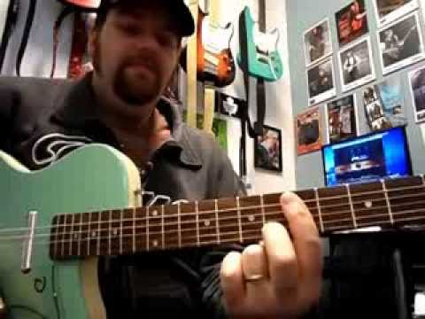 Open G tuning guitar lesson. Keith Richards style chords. Brown Sugar