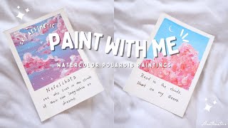 PAINT WITH ME | Aesthetic Sky Polaroids | ACRYLIC PAINTINGS FOR BEGINNERS | Tutorial