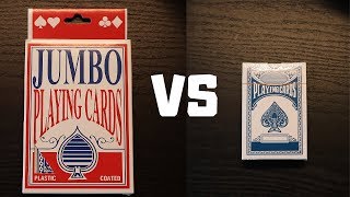 JUMBO VS. NORMAL Sized Playing Cards!