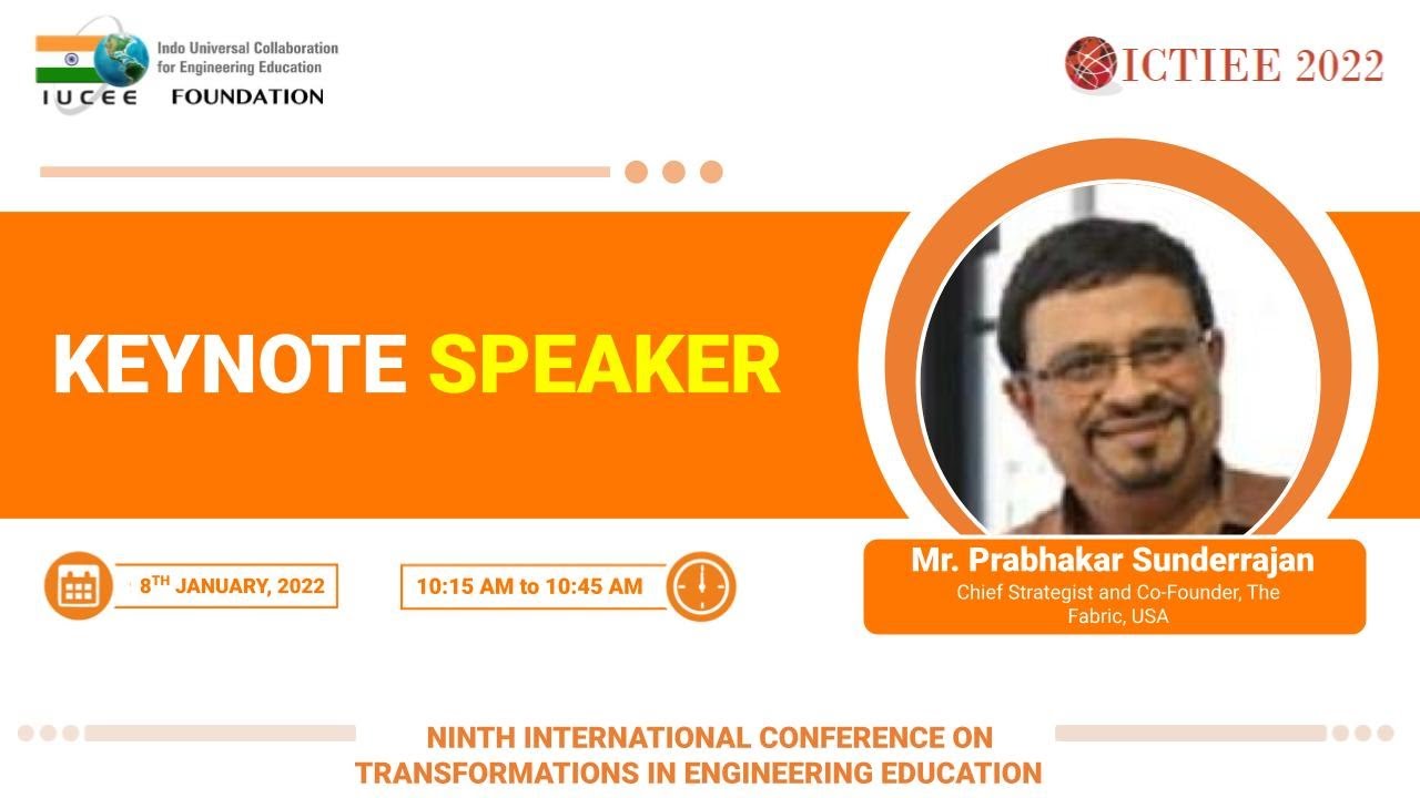 ICTIEE 2022  Keynote 3 Teaching Entrepreneurship to Engineers & Emerging Tech Trends