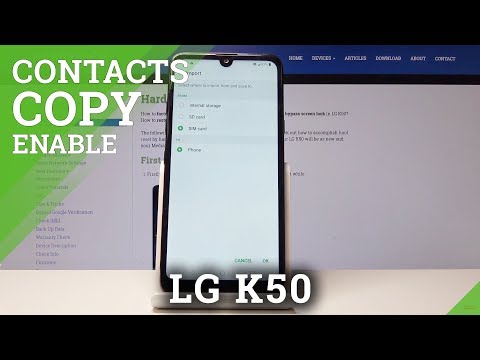 How to Manage Contacts in LG K50 - Copy Contacts
