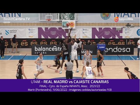 Final U14M. REAL MADRID vs CAJASIETE CANARIAS.- Final Cpto. de España Infantil (Marín 2022)