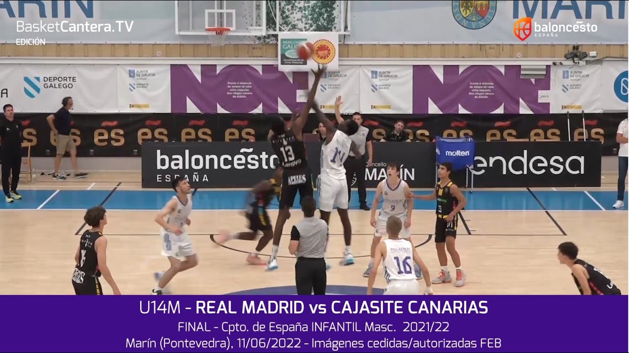 Final U14M. REAL MADRID vs CAJASIETE CANARIAS.- Final Cpto. de España Infantil (Marín 2022)