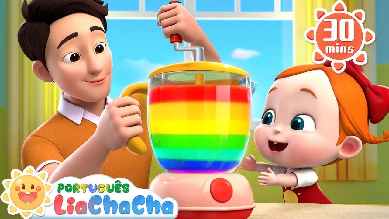A Máquina de Suco do Papai | Apender Cores | LiaChaCha Português - Música Infantil & Canção Infantil