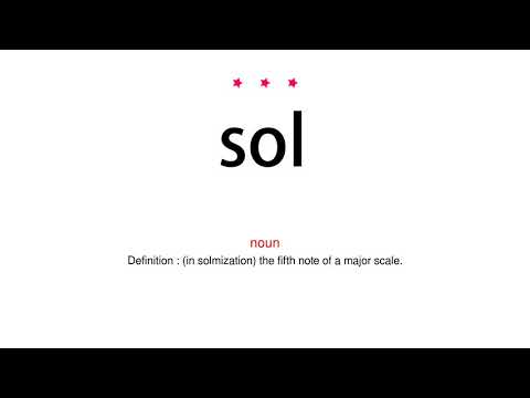 How to pronounce sol - Vocab Today