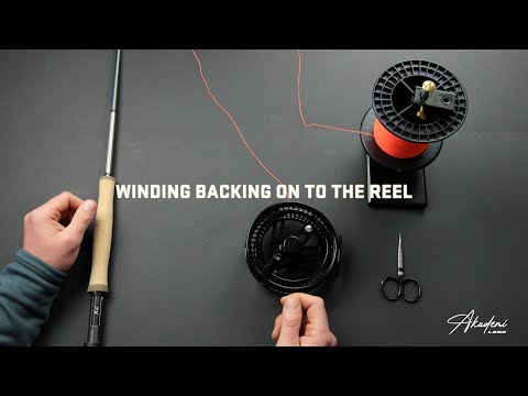 Winding backing on to the reel