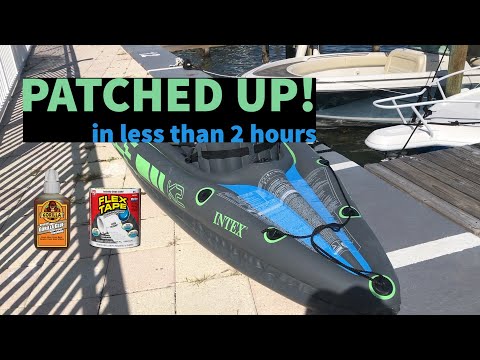 How to Patch a INTEX K2 inflatable Kayak