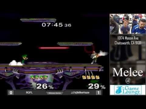 Melee at JJ's 15 - ROFL (Luigi) Vs. JJ's | MikeHaze (Fox) - Winners Semis - Singles