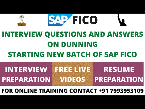 INTERVIEW QUESTIONS AND ANSWERS ON DUNNING, SAP FICO TRAINING IN ENGLISH AND TELUGU, SAP CO TRAINING