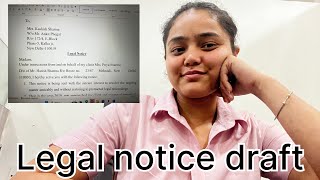 How to draft a legal notice 