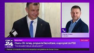 Ciprian Ciucu: Domnul Tomac a venit cu propuneri de miniștri care sună a tehnocrați roșii