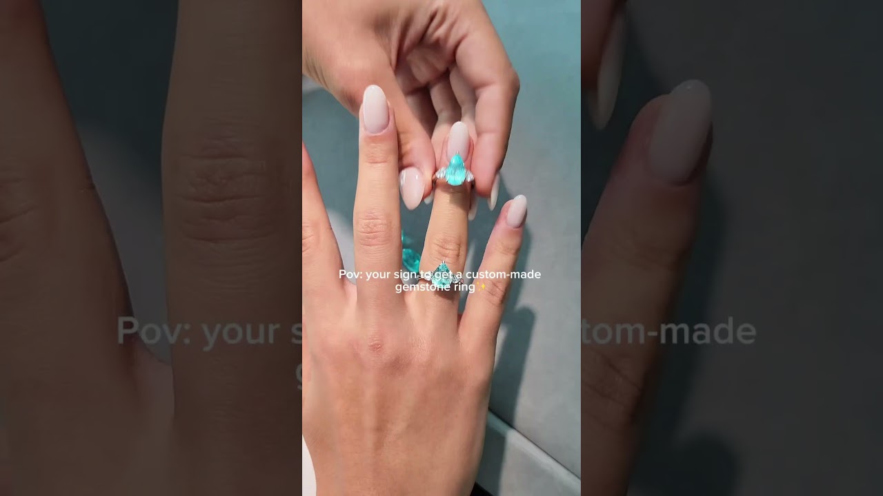 This is your sign to get custom-made gemstone ring #customjewellery #gemstonejewellery